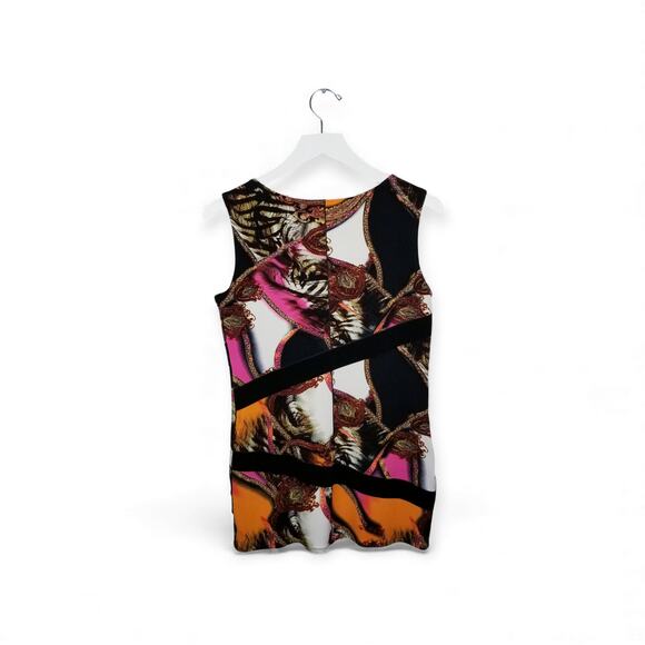 EVA VARRO Colorblock Sheath Knit Minidress - Size Small - Picture 5 of 7